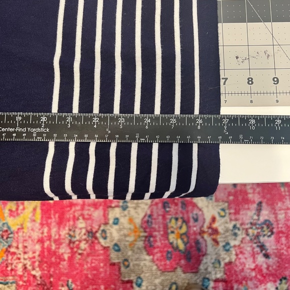 SUZANNE BETRO WEEKEND Navy‎ & White Stripe Top Tunic Sweater (Plus 3X/4X) - Picture 8 of 10